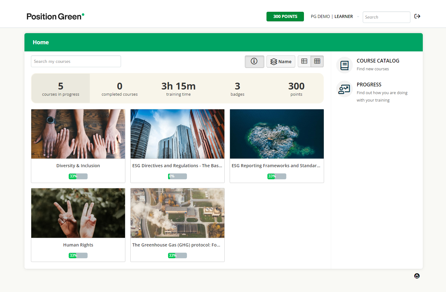 esg and sustainability e learning courses
