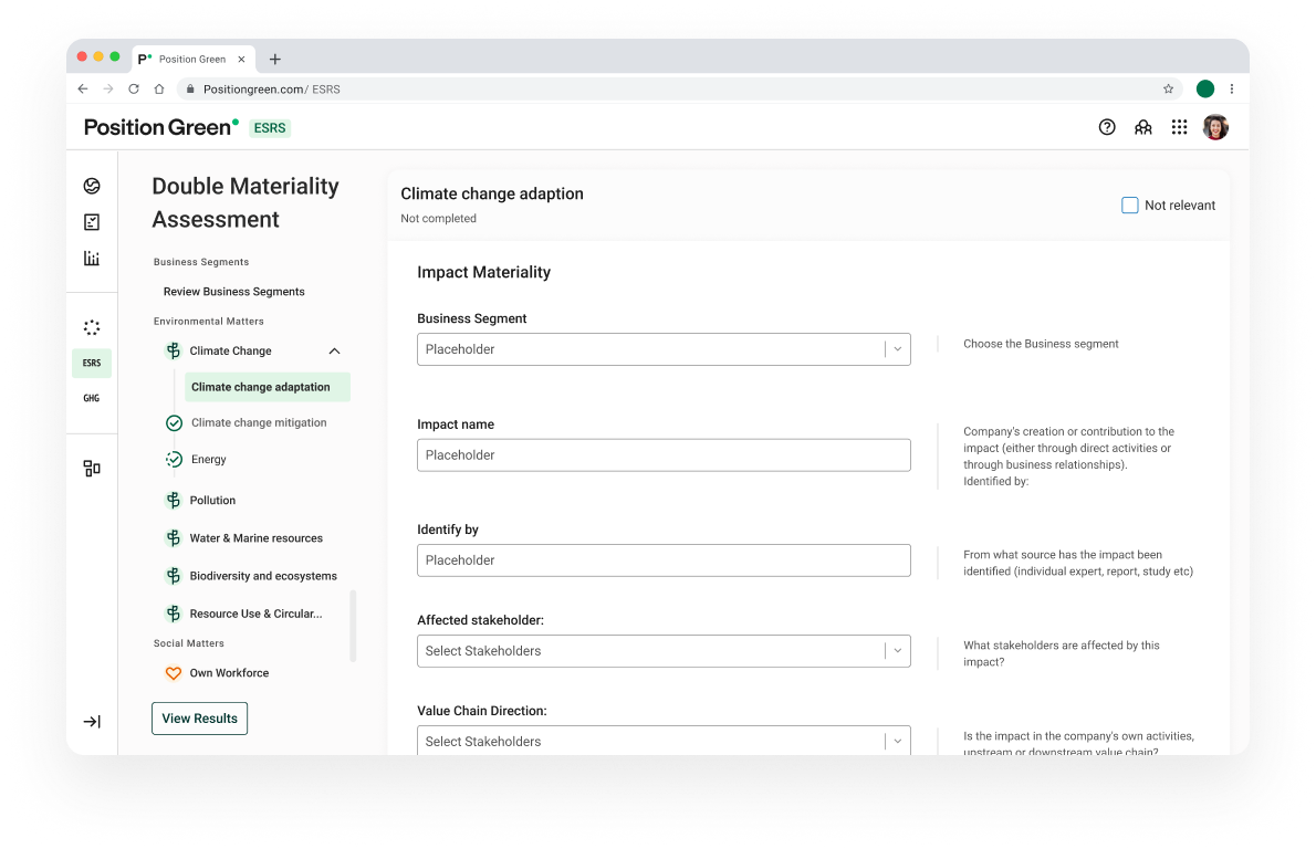 ESRS reporting software