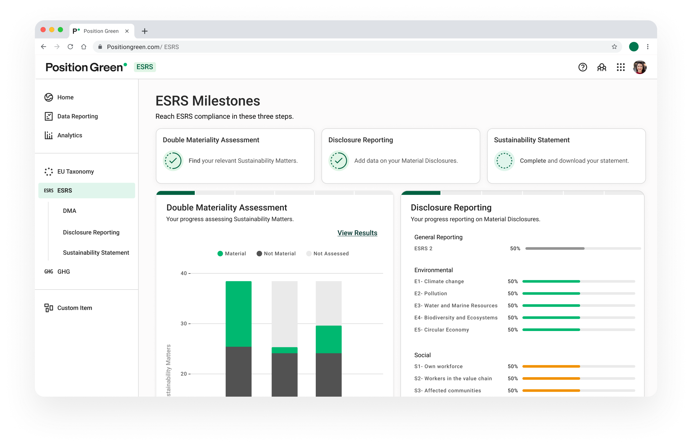 esrs reporting software visualisation