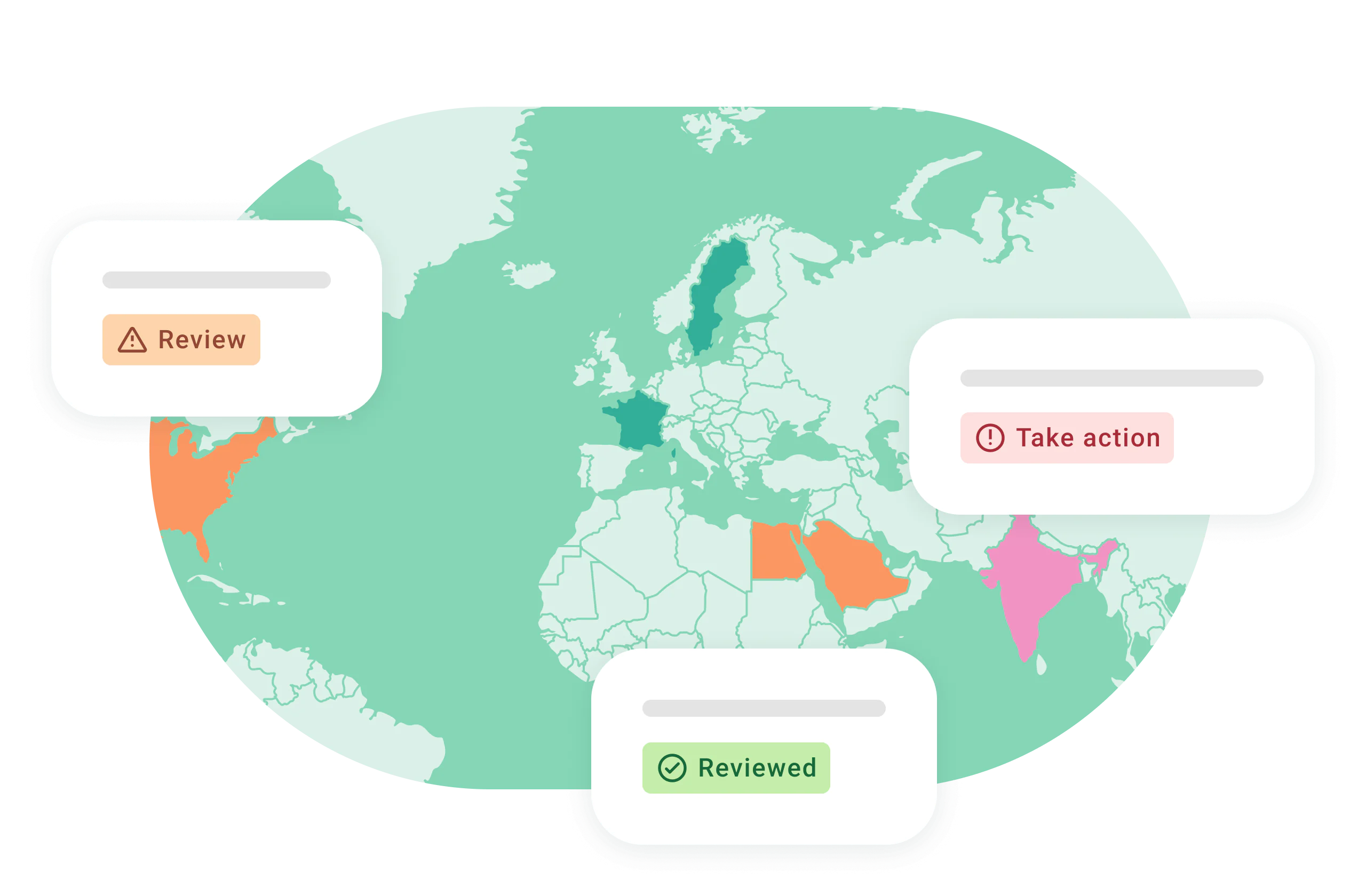 world map supplier assessment visual